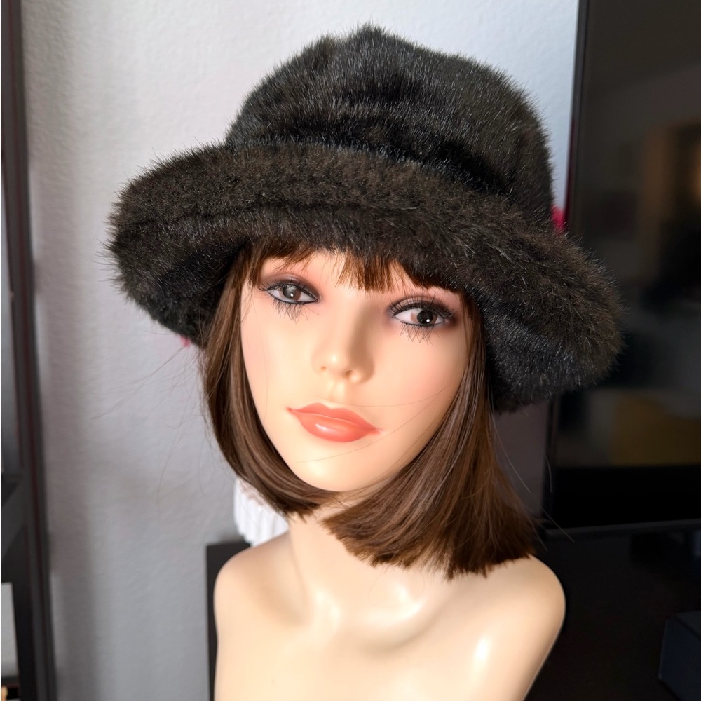 Betmar Brown Faux Fur Hat